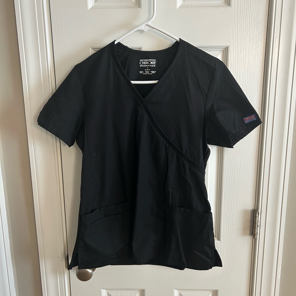 Cherokee Women's Black V-Neck Top